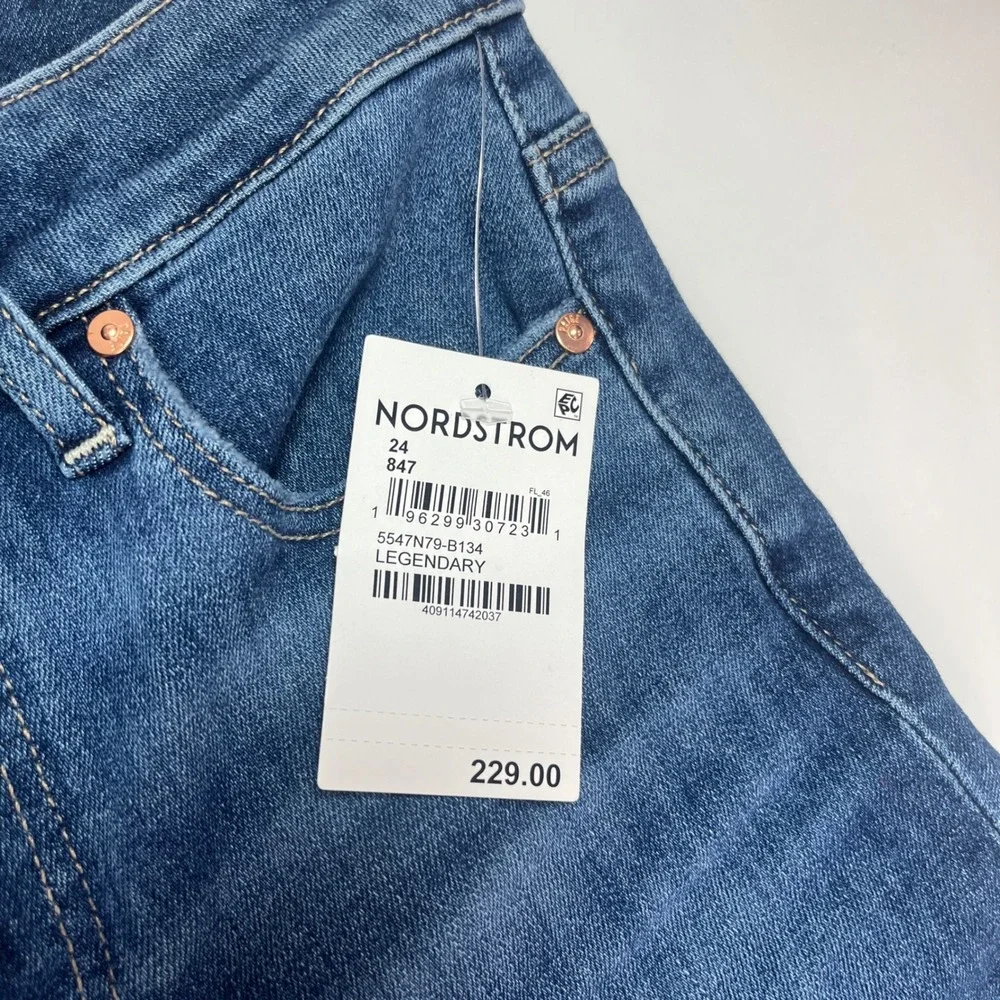 PAIGE Jeans Cindy High Rise Straight Ankle‎ Women's sz 24 Blue Legendary NWT